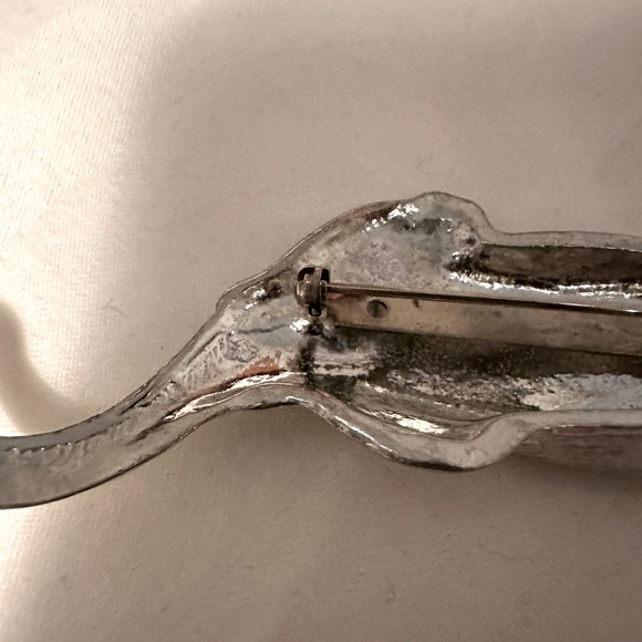 Vintage 1991 signed Maurice Milleur Pewter Cat Brooch - Picture 7 of 8